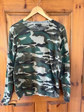 J. Crew Camo Lightweight Crewneck Long sleeve shirt, size medium